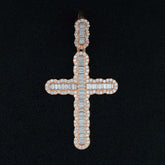 GL Hip Hop Iced Out Baguette Diamond Cross Pendan