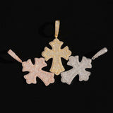 Brass Zircon material cross pendant