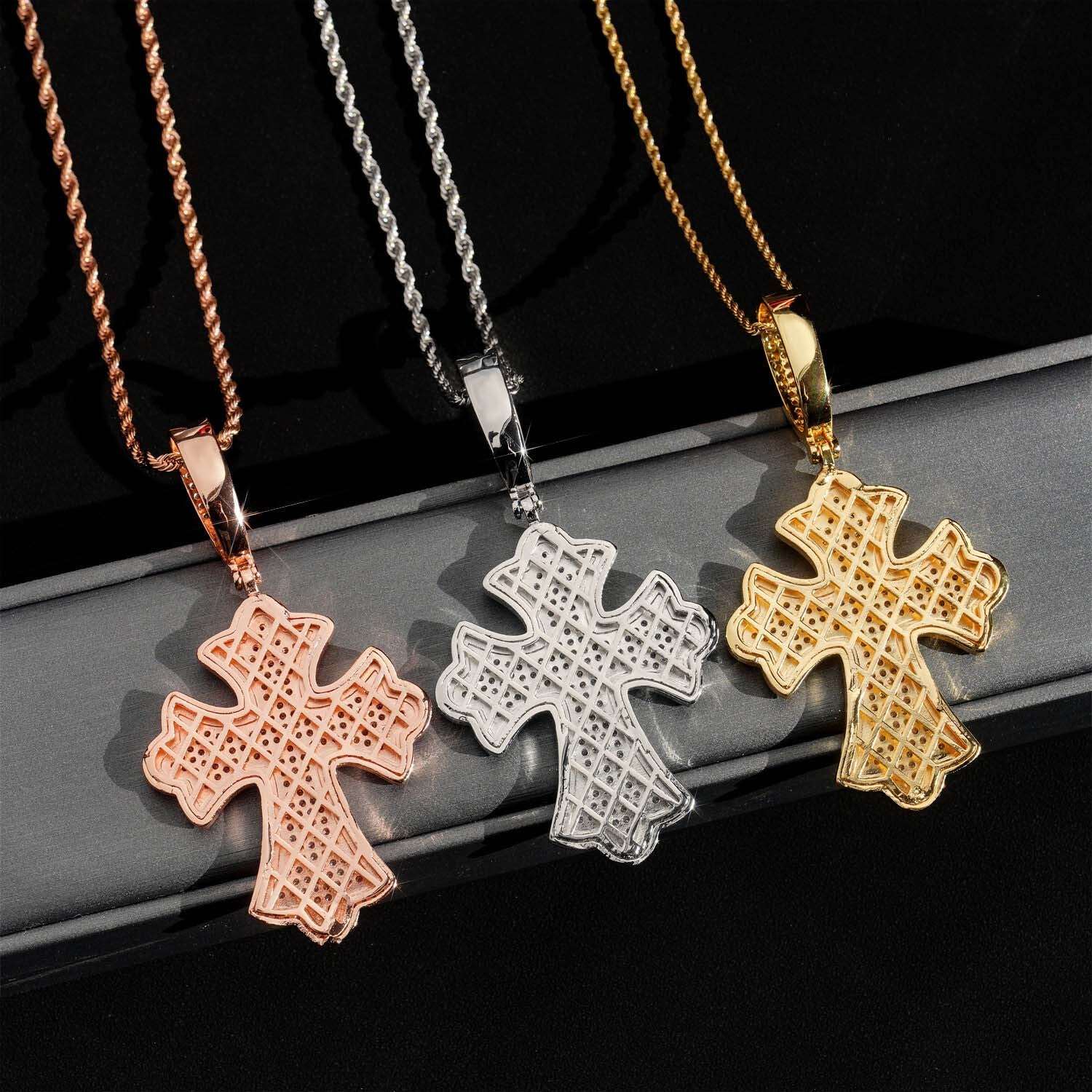 Brass Zircon material cross pendant