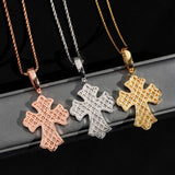Brass Zircon material cross pendant