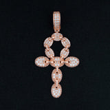 GL lced Out VVS Moissanite Diamond Ankh Cross Pendant