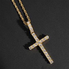 【US 3 Days Delivery】GL Classic Cross Silver VVS Moissanite Pendant