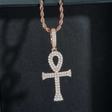 Circle Cross 925 Sterling Silver Moissanite Pendant