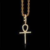 GL Ankh Cross Pendant Silver VVS Moissanite