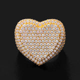 GL Custom Jewelry 925 Sterling Silver moissanite Ring VVS diamond Hip Hop  Heart Ring