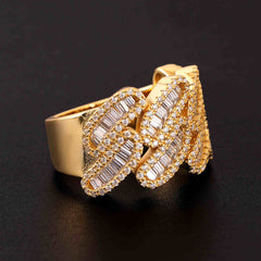 GL Miami Cuban Baguette Moissanite Diamond Ring