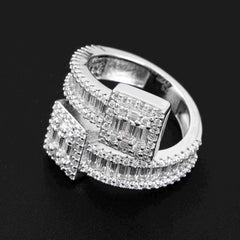 GL Hip Hop Baguette Diamond Custom Hip Hop Moissanite Diamond Rings