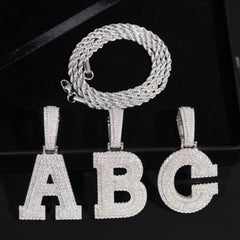 GL Hip Hop Jewelry 26 Letter and 0-9 Zircon Diamond Pendant