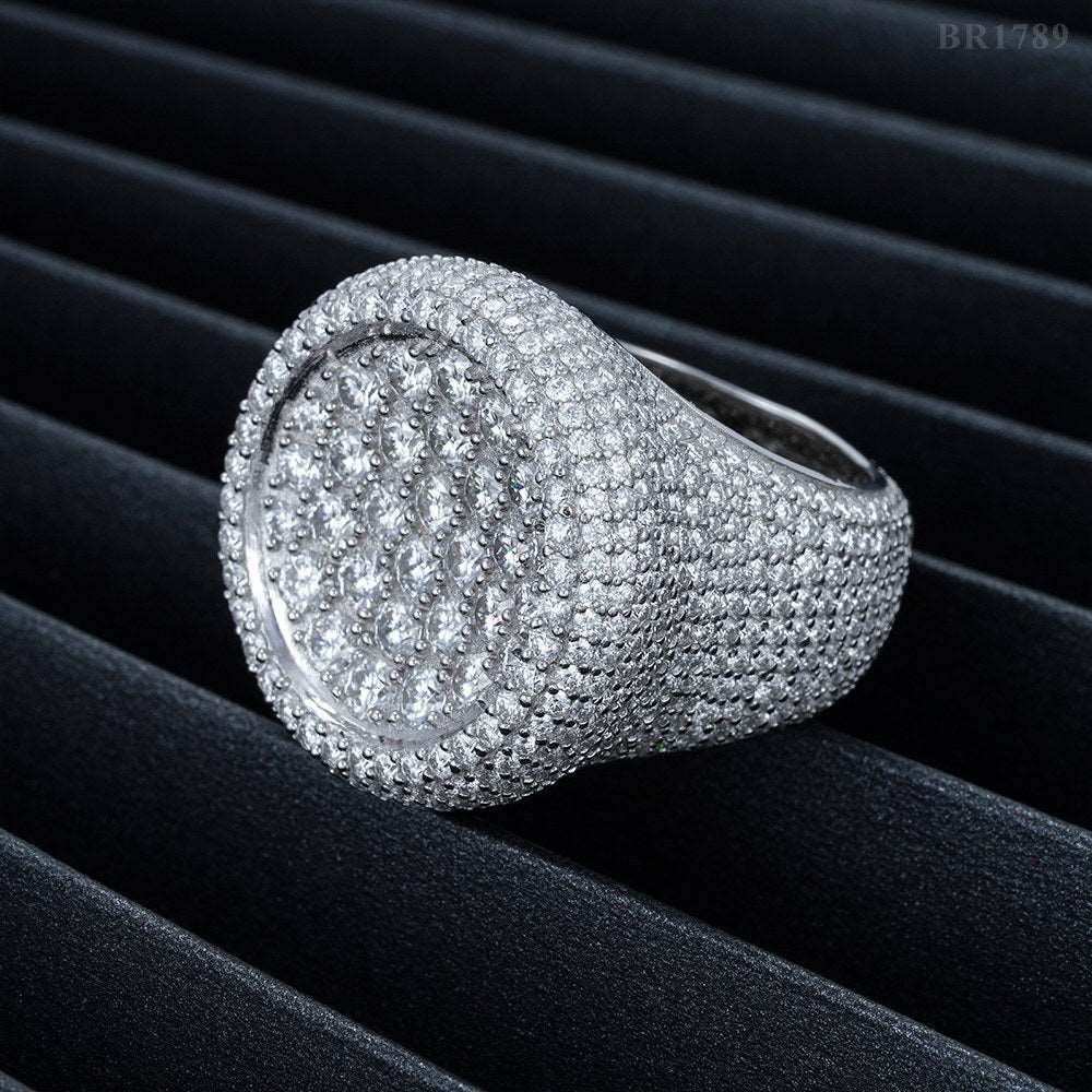 Custom Luxury Jewelry VVS Moissanite Diamond Men Ring