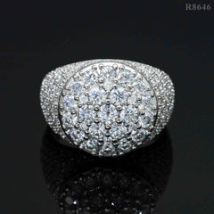 【US 3 Days Delivery】GL Hip Hop Fine Jewelry VVS Moissanite Diamond Ring