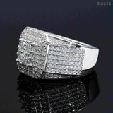 GL Top Quality Iced Out Jewelry VVS Moissanite Hip Hop Men Ring