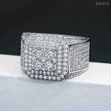 GL Top Quality Iced Out Jewelry VVS Moissanite Hip Hop Men Ring