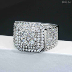 GL Top Quality Iced Out Jewelry VVS Moissanite Hip Hop Men Ring