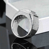 GL Top Quality Iced Out Jewelry VVS Moissanite Hip Hop Men Ring