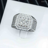 GL Top Quality Iced Out Jewelry VVS Moissanite Hip Hop Men Ring