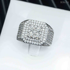 GL Top Quality Iced Out Jewelry VVS Moissanite Hip Hop Men Ring