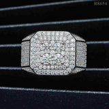 GL Top Quality Iced Out Jewelry VVS Moissanite Hip Hop Men Ring