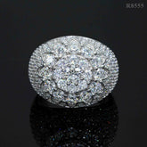 【US 3 Days Delivery】GL Hip Hop Fine Jewelry 925 Sterling Silver VVS Moissanite Diamond Ring