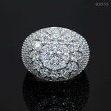 GL Hip Hop Fine Jewelry 925 Sterling Silver VVS Moissanite Diamond Ring