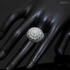 【US 3 Days Delivery】GL Hip Hop Fine Jewelry 925 Sterling Silver VVS Moissanite Diamond Ring