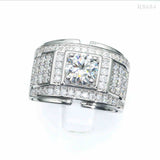 GL Hip Hop Fine Jewelry 925 Sterling Silver VVS Moissanite Diamond Ring