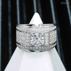 GL Hip Hop Fine Jewelry 925 Sterling Silver VVS Moissanite Diamond Ring