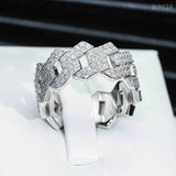 GL High Jewelry VVS Moissanite Ring Men's Rock Diamond Hip Hop Ring