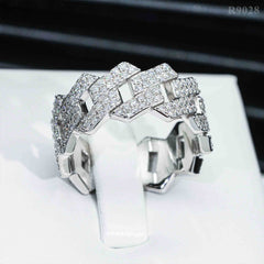【US 3 Days Delivery】GL High Jewelry VVS Moissanite Ring Men's Rock Diamond Hip Hop Ring