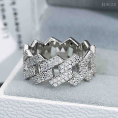 【US 3 Days Delivery】GL High Jewelry VVS Moissanite Ring Men's Rock Diamond Hip Hop Ring