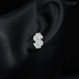 GL Luxury Dollar Earrings Screw Back 925 Sterling Silver Iced Out VVS Moissanite Hip Hop Earring