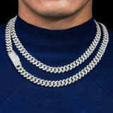 【US 3 Days Delivery】GL 10mm 925 Silver Moissanite Cuban Chain