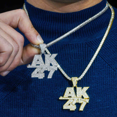 GL “AK47gun” Letter VVS Diamond Pendant