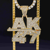 GL “AK47gun” Letter VVS Diamond  Pendant