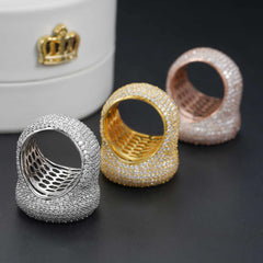 GL Round 925 Sterling Silver Moissanite Ring