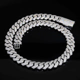 GL 20mm Iced Out 925 Sterling Silver Fine Jewelry Necklaces VVS Moissanite Cuban Link Chain