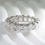 GL Round 4mm 5mm Diamond Band Moissanite Eternity Ring