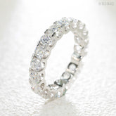 GL Round 4mm 5mm Diamond Band Moissanite Eternity Ring
