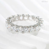 GL Round 4mm 5mm Diamond Band Moissanite Eternity Ring