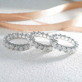 GL Round 4mm 5mm Diamond Band Moissanite Eternity Ring
