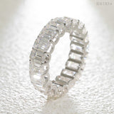 GL Classic Emerald Cut jewelry Eternity Moissanite Diamond Band Ring