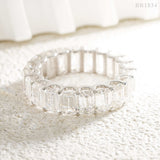 GL Classic Emerald Cut jewelry Eternity Moissanite Diamond Band Ring