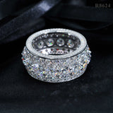 GL Pass Diamond Tester 925 Silver White Gold Moissanite Iced Out Rings