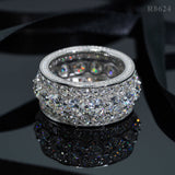 GL Pass Diamond Tester 925 Silver White Gold Moissanite Iced Out Rings