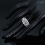 GL Pass Diamond Tester 925 Silver White Gold Moissanite Iced Out Rings