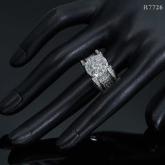 GL Iced Out Hip Hop Cuban Ring 925 Sterling Silver VVS Moissanite Diamond Ring