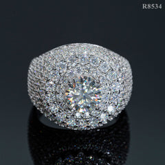 【US 3 Days Delivery】GL Iced Out VVS Moissanite Hip Hop Ring Men