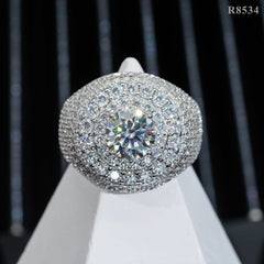 【US 3 Days Delivery】GL Iced Out VVS Moissanite Hip Hop Ring Men