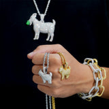 GL Lamb S925 Silver Moissanite Diamond Pendant