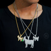 【US 3 Days Delivery】GL Lamb S925 Silver Moissanite Diamond Pendant