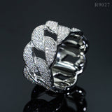 GL Luxury Fine Jewelry Hip Hop Rapper Iced Out Mens S925 Silver  Moissanite Ring